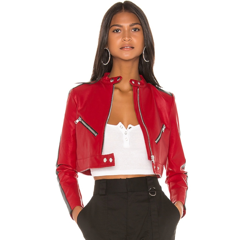 Revolve Clothing Cropped Moto Jacket SZ XXS NWT